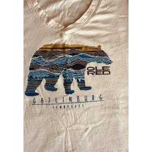Ole Red Gatlinburg Tn Woman’s V Neck Tee Peach/orange Bear XXL thumbnail 4