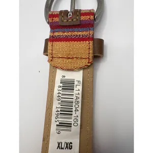 Vintage‎ Southwestern Belt Colorful Fabric Woven Striped Canvas Boho Serape XL thumbnail 4