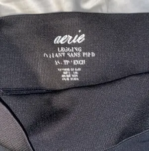 Aerie Black/Grey High Rise Stripe Banded Leggings thumbnail 3
