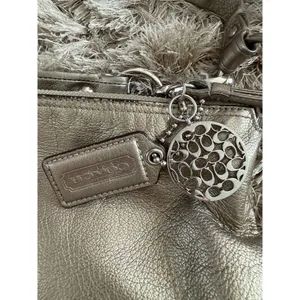 Coach Bronze Gold Leather Hobo Crossbody Handbag Purse thumbnail 8