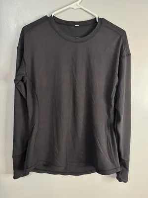 Lululemon Athletica Black Long Sleeve Crewneck Sweatshirt Size 4 thumbnail 1