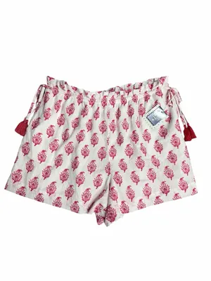 Roller Rabbit x Target Women's Bouquet Side-Tie Beach Pull-On Shorts in Pink XXL thumbnail 2