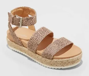 Universal Threads Taupe Speckle Espadrille Platform Sandal thumbnail 1