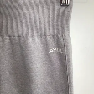 AYBL Gray Leggings Size XS Compression 22" Inseam Side Ruching Running thumbnail 2