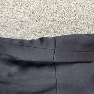 VTG Salvatore Ferragamo Dress 42 Black Linen Sheath Square Neck Straps LBD thumbnail 9
