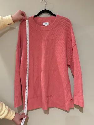Aerie Pink Knit Oversized Sweater thumbnail 4