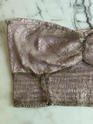 Free People Shape Of You Lilac Purple Lace Set Strapless Top Skirt thumbnail 7