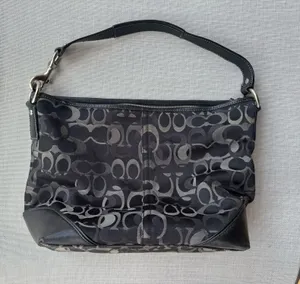 Coach Black Grey Shoulder Bag thumbnail 1