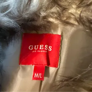 🙂Faux Fur Vest in Mixed Brown and Cream Tones thumbnail 2