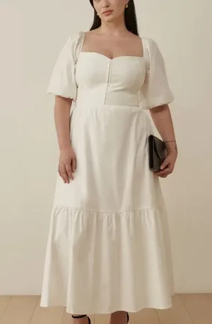 1HR SALE ⚡Reformation Rutherford Dress (White) thumbnail 1