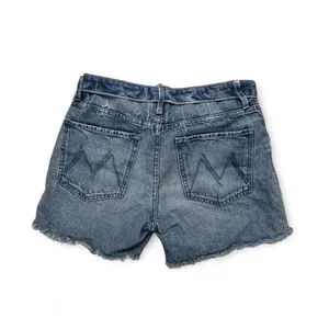 Mother Denim Superior Fold-Over Denim Shorts 💙 thumbnail 2