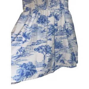 Japna Linen Blend Cottage Dress‎ Women's Medium Smocked Coquette Garden Party thumbnail 3