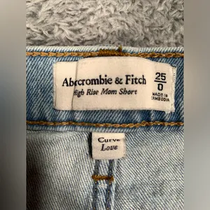 Abercrombie & fitch high rise Light Blue Distressed Denim Shorts 25/0 curve love thumbnail 5