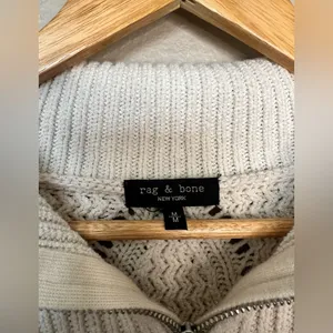 Rag & Bone Lena Cotton Half Zip Sweater thumbnail 4