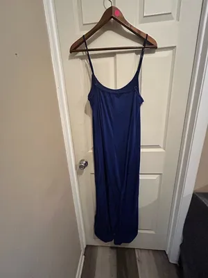 Chic Me Blue Slip maxi Dress with Spaghetti Straps - XL thumbnail 9