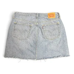 Levi's Cotton Distressed Ripped Grunge Denim Jean Skirt 32 thumbnail 4