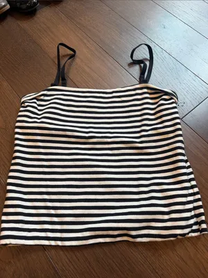 GAP Black & White Striped CloseKnit Tube Top Size Medium - C11-707 thumbnail 2