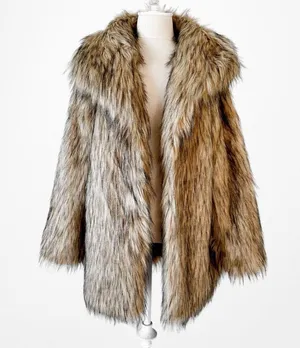 Nakd Fashion Brown Faux Fur Teddy Coat Jacket Size S thumbnail 5