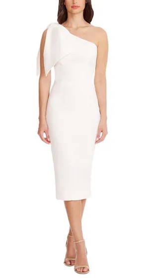 Dress the Population Tiffany One Shoulder Midi Dress thumbnail 1