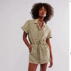 NWOT Free People rhodes chino coverall - moss stone Medium thumbnail 2