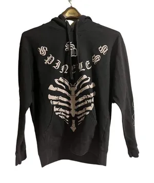 Sofia Dossi Black Adult Skeleton Hoodie Measured Punk Hip Hop Grunge‎ thumbnail 1