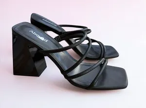 ABOUND Black Block Heels Sandals Size US 9.5 thumbnail 1