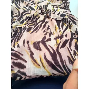 bar III Mini Dress Sz‎ 6 Pink Abstract Animal Print Ruffle Flutter Party thumbnail 9