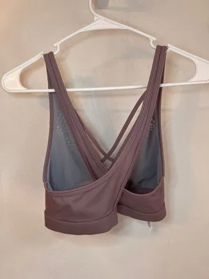 Victoria Sport Mauve Laser-Cut Crisscross Back Sports Bra M thumbnail 5