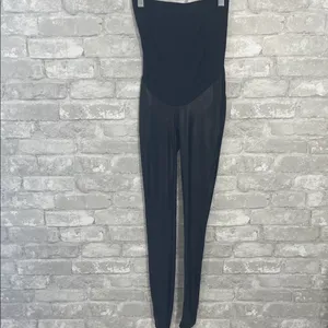 SPANX Mama Maternity Faux Leather High Waisted Leggings Black Size XS #20201R thumbnail 3