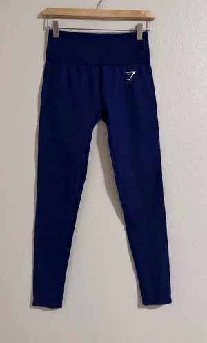 Gymshark Deep Blue High-Waist Leggings thumbnail 1