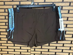 No‎ Boundaries Brown And Blue Bow Track Shorts Size XL thumbnail 1