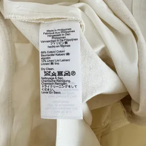 J.Crew Full Length Wide Leg Trouser Cotton Linen Blend Ivory Relaxed US 6 NWT thumbnail 12