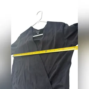 Ann Taylor Factory Black Wrap Front Knit Sweater XS Workwear Business Casual thumbnail 7