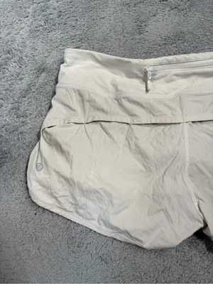 Lululemon cream/white Athletic Running Shorts 6 thumbnail 6