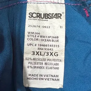 Scrubstar Scrub Pants Womens 3XL Ocean Blue Jogger Cargo Stretch‎ WM13P266B thumbnail 2