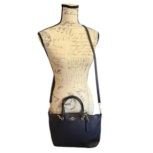Coach Vintage Kelsey Black Pebbled Leather Satchel Crossbody Purse thumbnail 2
