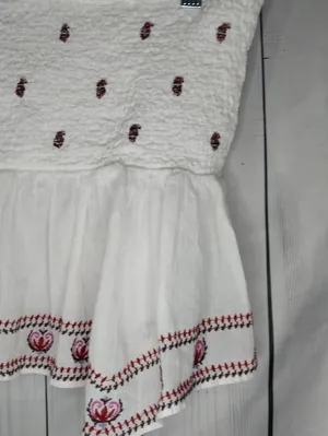 American Eagle Handkerchief Hem Smocked Babydoll Boho Peasant Tube Top thumbnail 7