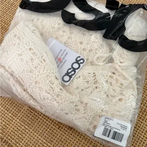 Miss Selfridge Tie Front Boho Cardigan in Cream NWT Size Small thumbnail 5