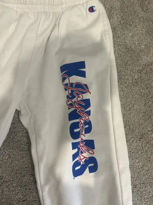 Champion KU Jayhawks White Sweatpants thumbnail 2