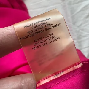 Alice + Olivia Chiffon Silk Mini Dress Small/Medium Hot Pink thumbnail 5