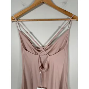 Show Me Your Mumu‎ Verona Cowl Neck Dress Dusty Pink Beige Chiffon Womens Size S thumbnail 7
