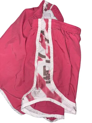 Nike Pink Gym Shorts with Side Panel Graphics thumbnail 6