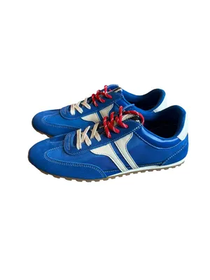 ShuShop Sarah Blue White Sneakers Tennis Shoes Athletic Lace-Up Size 8 NIB NEW thumbnail 4