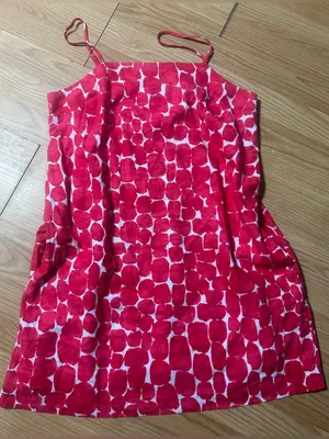 NWT ladies Med Banana Republic spaghetti strap dress pink Patterned print thumbnail 6