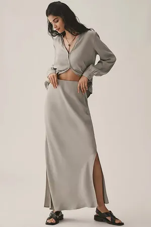 Anthropologie The Tilda Maxi Slip Skirt:Side-Slit Edition, Size XL thumbnail 1