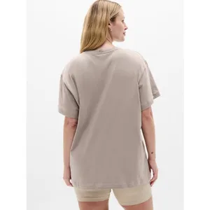 New Athleta M True Cotton Short Sleeve Tee Mortar Mushroom Medium thumbnail 5