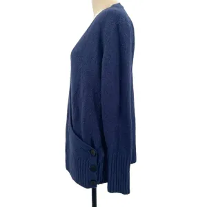 Ugg Blue Acrylic Blend Wrap Button Long Sleeve Sweater Size‎ Large thumbnail 2