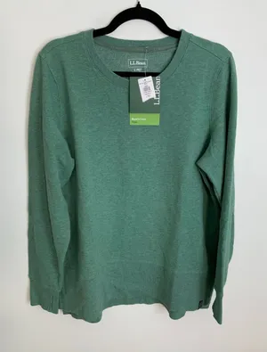 L.L. Bean‎ Crazy Split trim sweatshirt NWT size large thumbnail 1