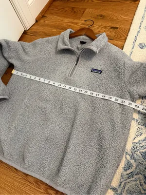 Patagonia Los Gatos Fleece 1/4 zip Pullover Salt Gray size Large thumbnail 10