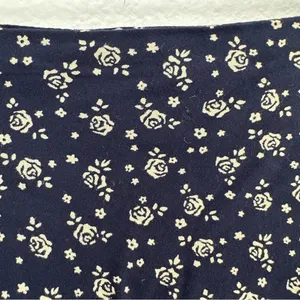 Brandy Melville Navy Floral Wrap Skirt One Size Tie Waist thumbnail 2